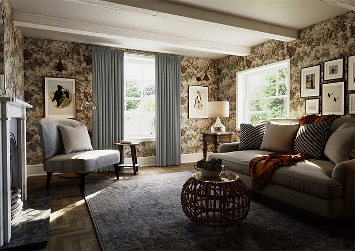Faux Silk, Silver - Made to Measure Curtains - Image 7